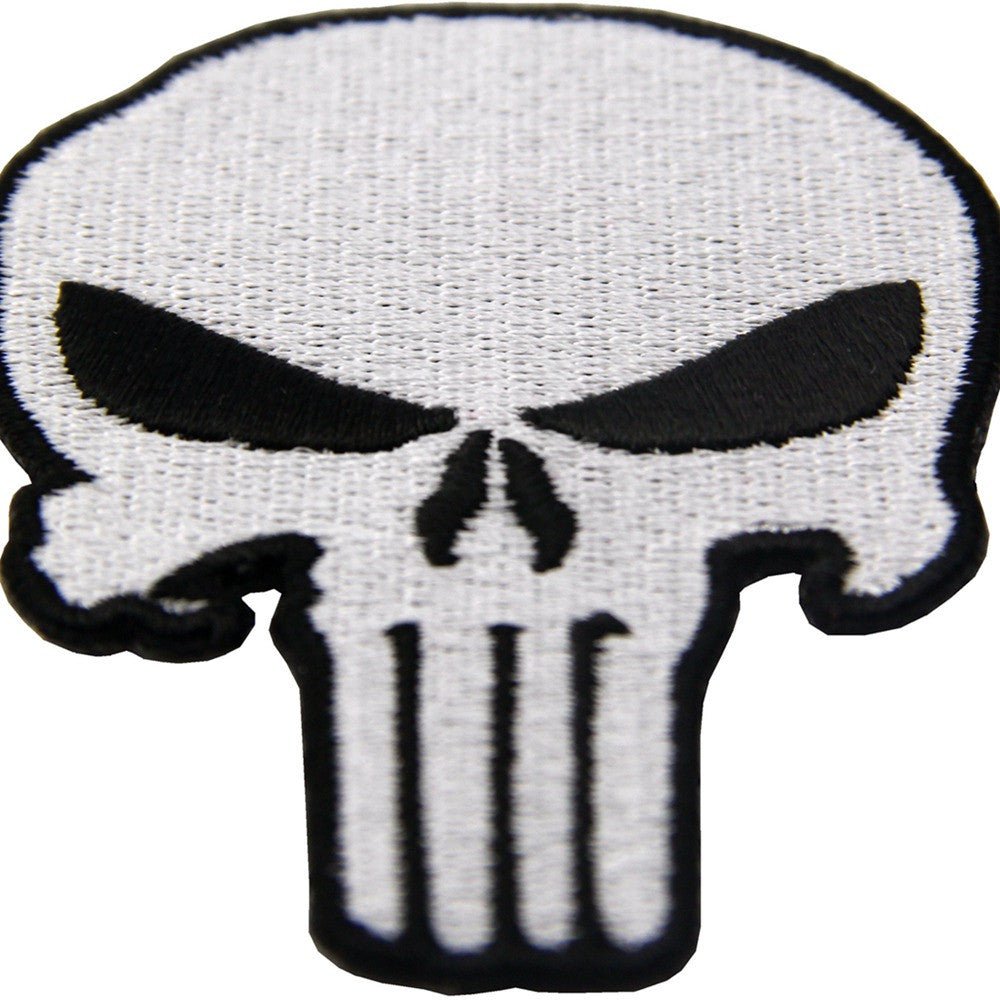 The Punisher White Skull Logo Large Jacket Embroidered Patch