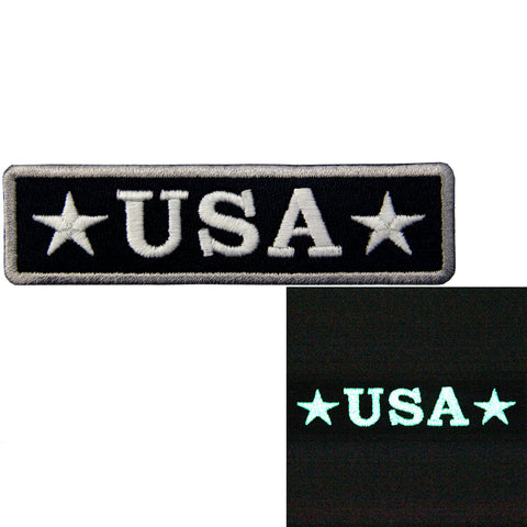 Glow In Dark American Flag USA National Iron On Sew On Applique Patch –  EMBIRD